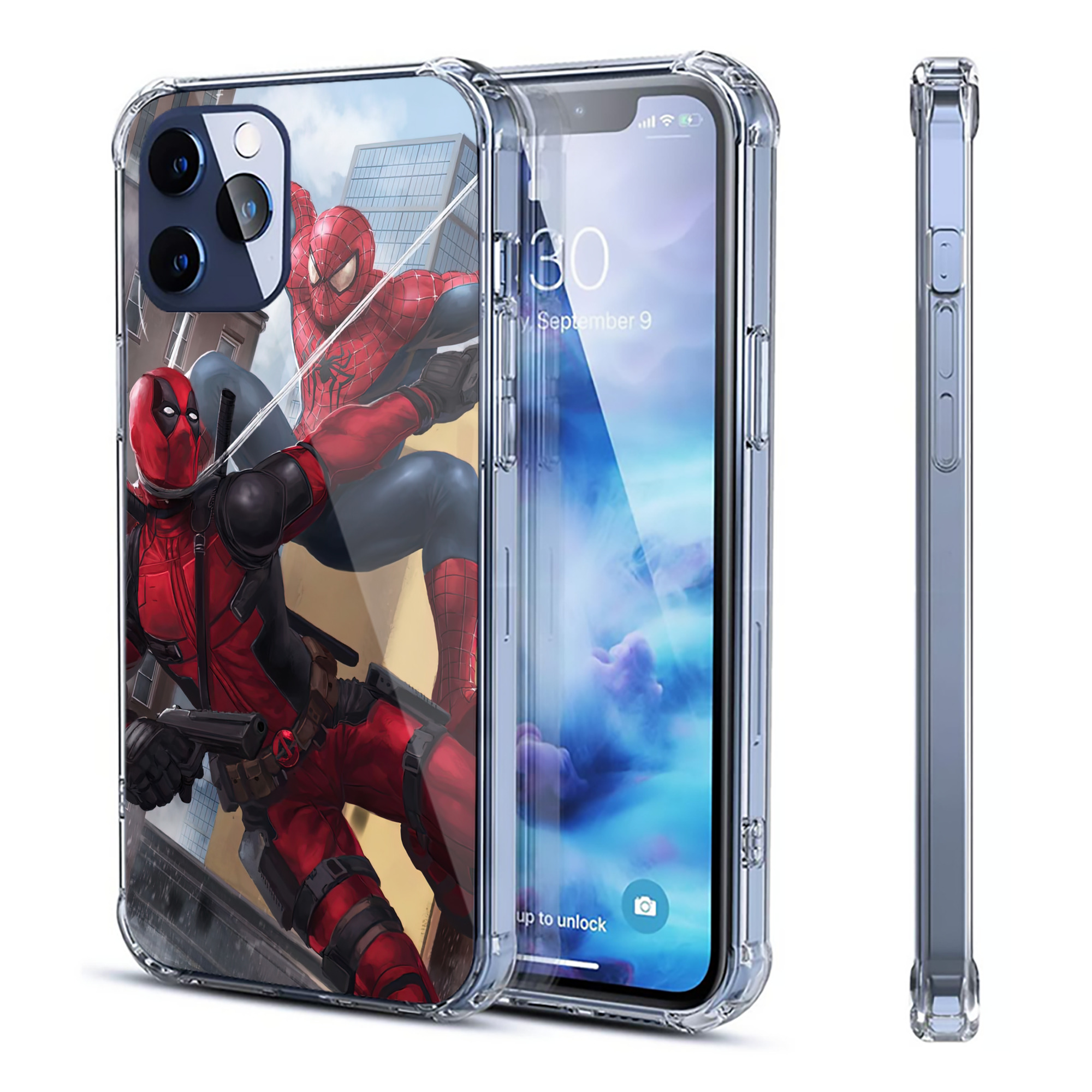 （画像用） Deadpool デッドプール 【iPhone 12シリーズ対応】透明スマホケース（クリアソフトケース）